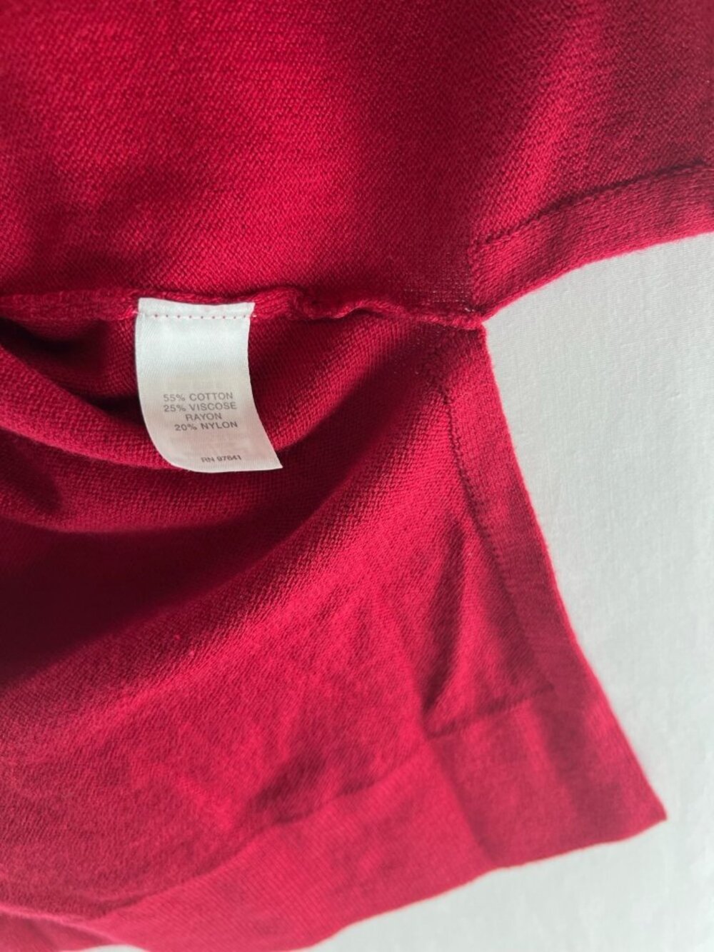 J.Jill Cowl Neck Tunic Sweater Womens XS Knit Long Sleeve Pullover High Low Red - Picture 13 of 13